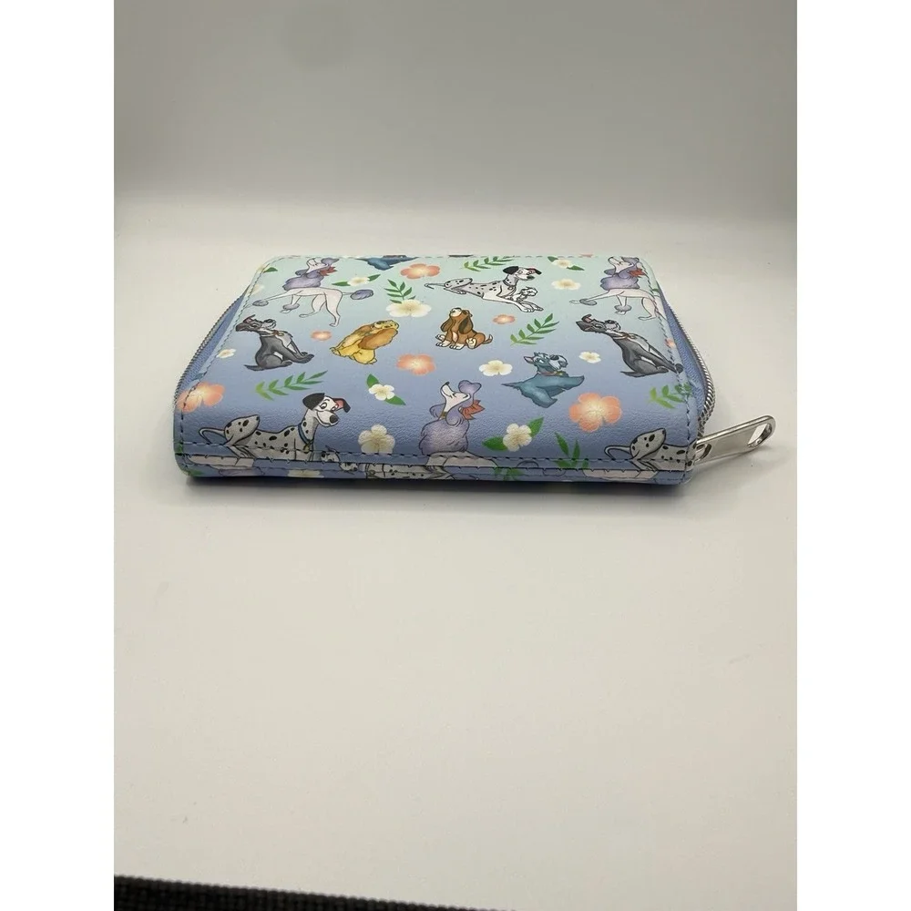 Loungefly Disney Dogs Zip Around Wallet Lady Tramp 101 Dalmatians Faux Leather